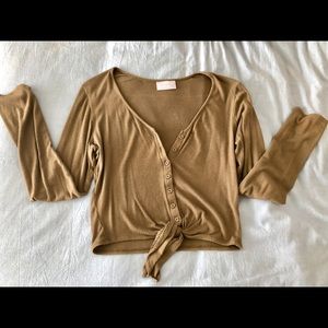 pacsun - hunter green crop sweater